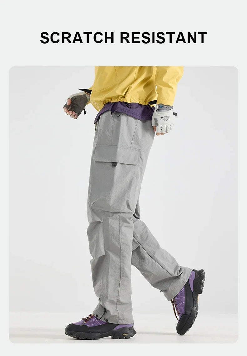 Men's Water-repellent Hiking Cargo Pants Breathable Fashion Cargo Pants Women Autumn Trousers Fishing Camping Casual Pants Male