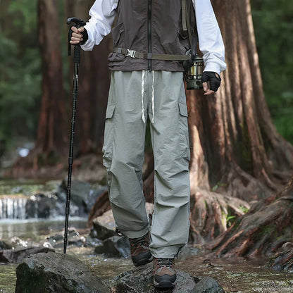 Men's Water-repellent Hiking Cargo Pants Breathable Fashion Cargo Pants Women Autumn Trousers Fishing Camping Casual Pants Male