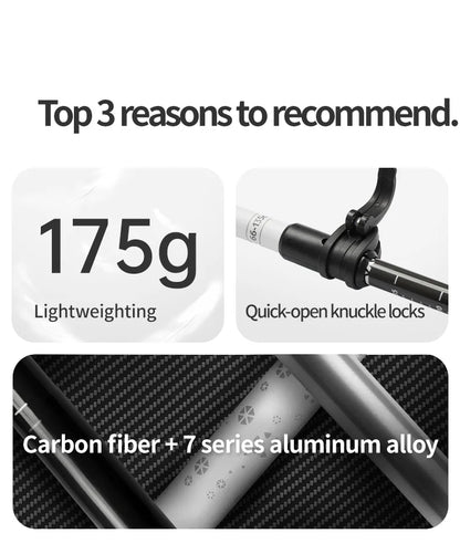 Naturehike Ultralight Carbon Fiber Trekking Poles Walking Sticks Hiking Canes Folding Aluminum Walking Pole Telescopic Sticks
