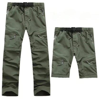 Men's Tactical Pants Detachable Shorts Hiking and Camping Pants Men's Summer Breathable Hunting and Mountaineering Pants