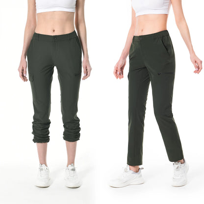Lightbare Women’s Lightweight Cargo Hiking Pants Quick Dry Stretchy Water Resistant UPF 50+ with Pockets for Summer Outdoor