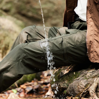 Men's Outdoor Hiking Pants Windproof Waterproof Thin Softshell Cold-Resistant Spring Summer Outdoor Wear Trousers