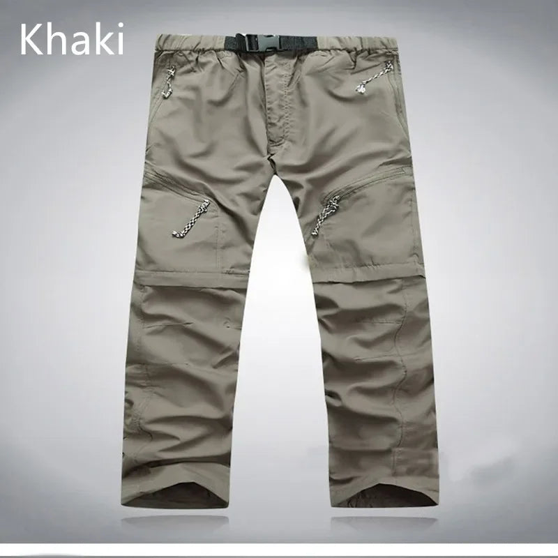 Men's Tactical Pants Detachable Shorts Hiking and Camping Pants Men's Summer Breathable Hunting and Mountaineering Pants