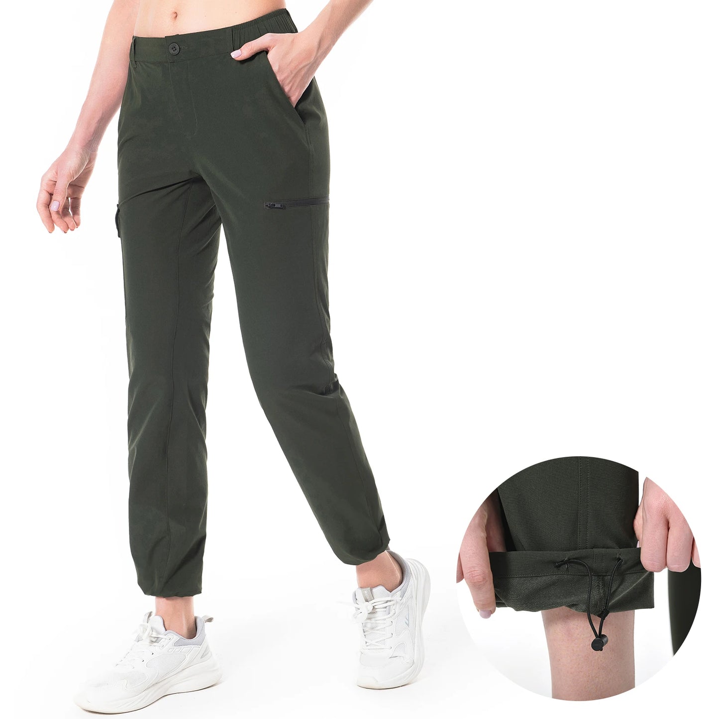 Lightbare Women’s Lightweight Cargo Hiking Pants Quick Dry Stretchy Water Resistant UPF 50+ with Pockets for Summer Outdoor