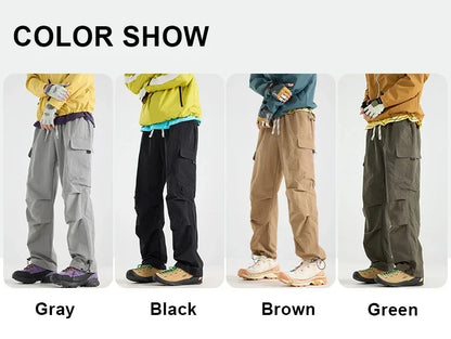Men's Water-repellent Hiking Cargo Pants Breathable Fashion Cargo Pants Women Autumn Trousers Fishing Camping Casual Pants Male