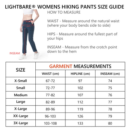 Lightbare Women’s Lightweight Cargo Hiking Pants Quick Dry Stretchy Water Resistant UPF 50+ with Pockets for Summer Outdoor