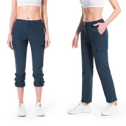 Lightbare Women’s Lightweight Cargo Hiking Pants Quick Dry Stretchy Water Resistant UPF 50+ with Pockets for Summer Outdoor