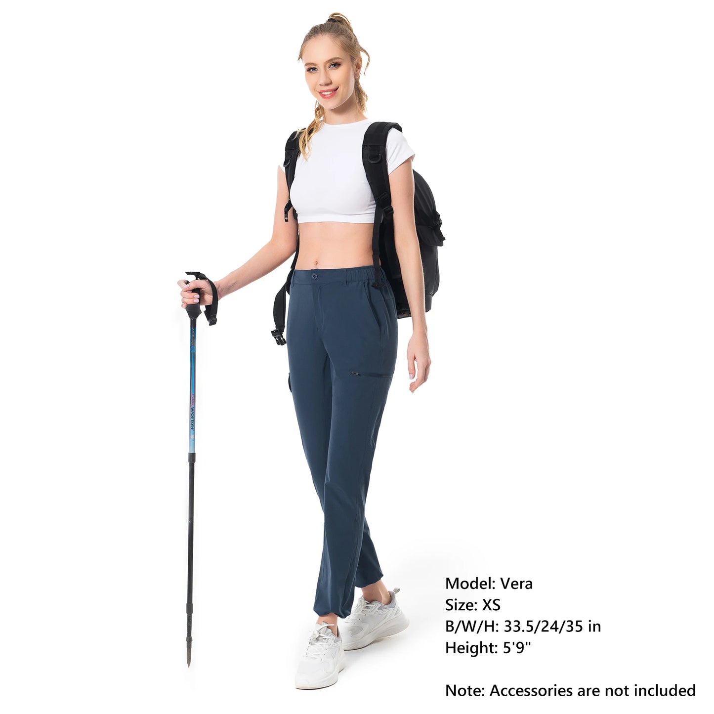 Lightbare Women’s Lightweight Cargo Hiking Pants Quick Dry Stretchy Water Resistant UPF 50+ with Pockets for Summer Outdoor