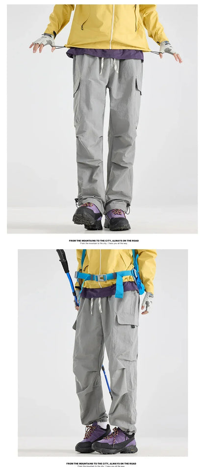 Men's Water-repellent Hiking Cargo Pants Breathable Fashion Cargo Pants Women Autumn Trousers Fishing Camping Casual Pants Male