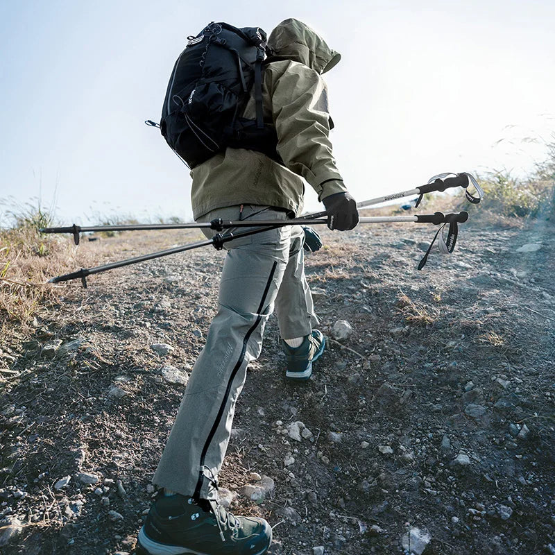 Naturehike Ultralight Carbon Fiber Trekking Poles Walking Sticks Hiking Canes Folding Aluminum Walking Pole Telescopic Sticks