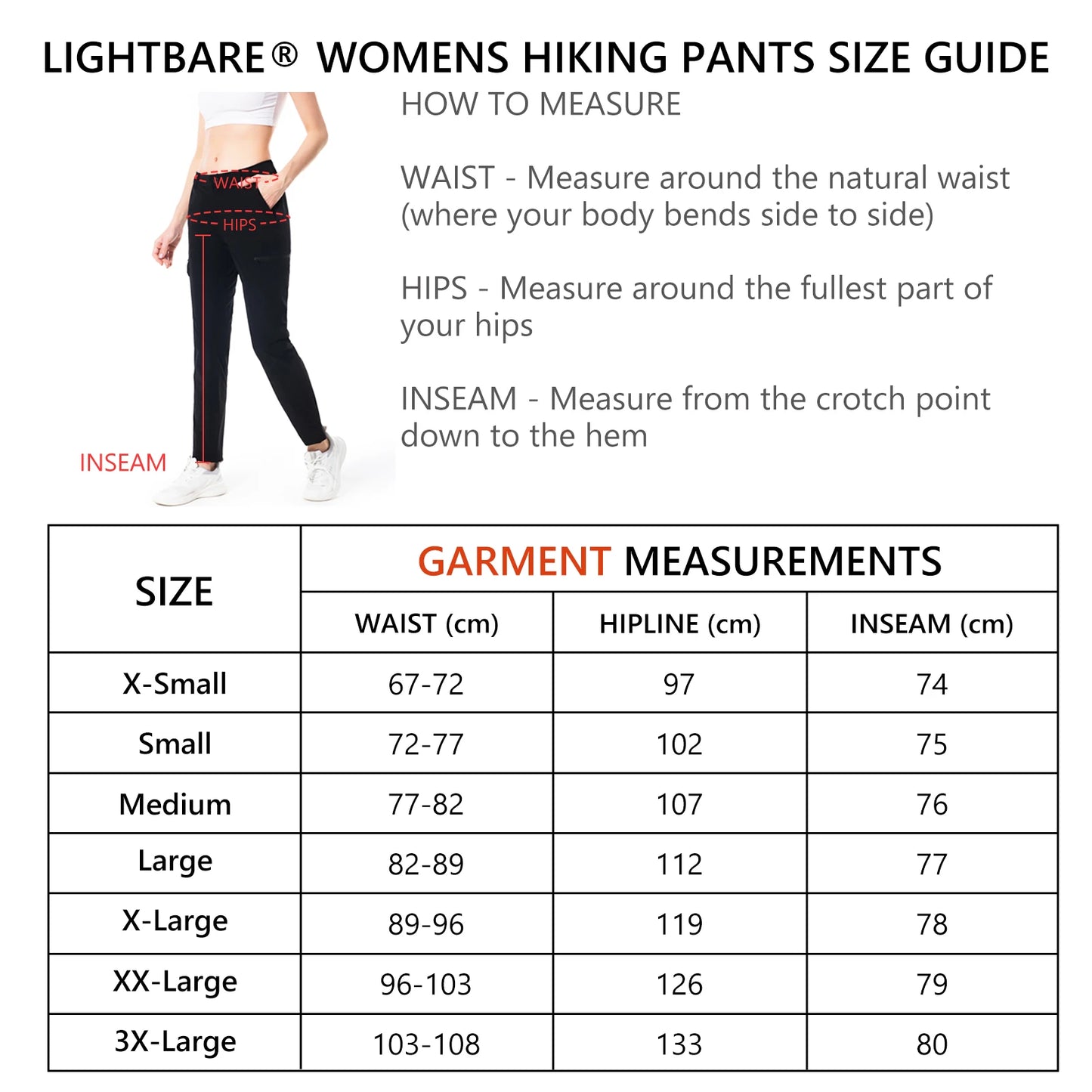 Lightbare Women’s Lightweight Cargo Hiking Pants Quick Dry Stretchy Water Resistant UPF 50+ with Pockets for Summer Outdoor