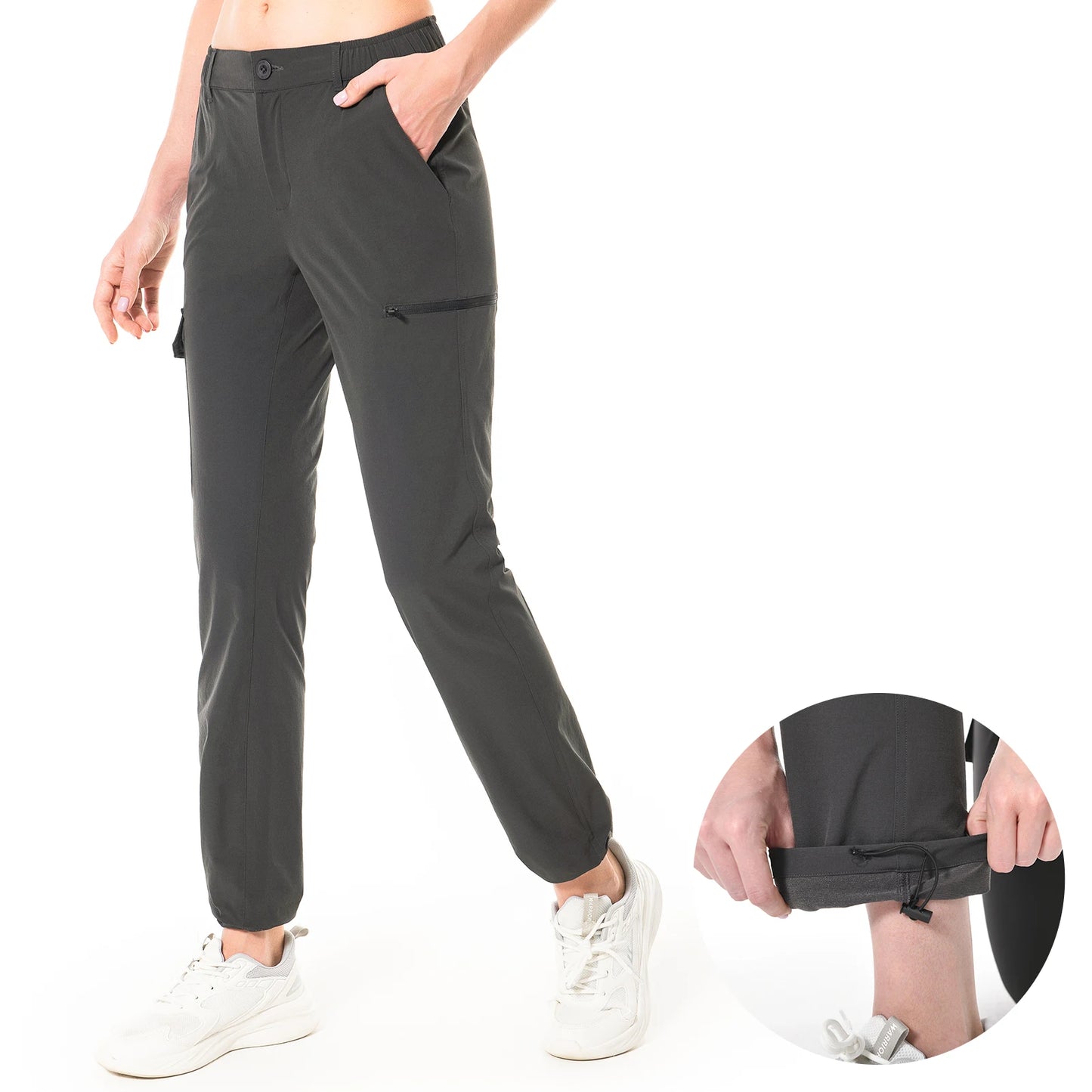 Lightbare Women’s Lightweight Cargo Hiking Pants Quick Dry Stretchy Water Resistant UPF 50+ with Pockets for Summer Outdoor