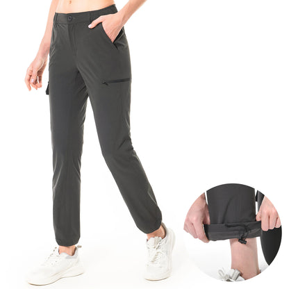 Lightbare Women’s Lightweight Cargo Hiking Pants Quick Dry Stretchy Water Resistant UPF 50+ with Pockets for Summer Outdoor