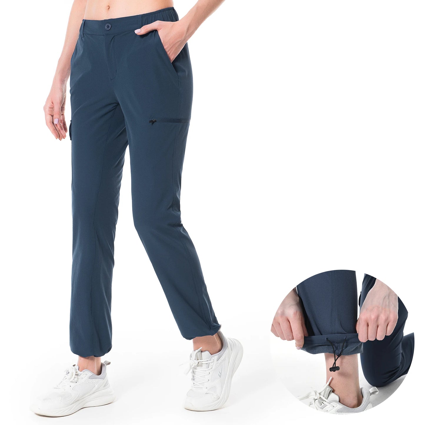 Lightbare Women’s Lightweight Cargo Hiking Pants Quick Dry Stretchy Water Resistant UPF 50+ with Pockets for Summer Outdoor