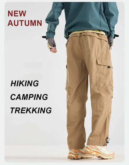 Men's Water-repellent Hiking Cargo Pants Breathable Fashion Cargo Pants Women Autumn Trousers Fishing Camping Casual Pants Male