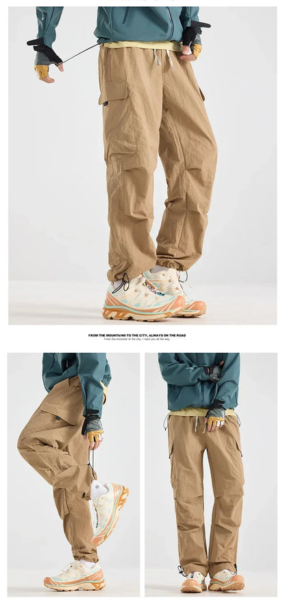 Men's Water-repellent Hiking Cargo Pants Breathable Fashion Cargo Pants Women Autumn Trousers Fishing Camping Casual Pants Male