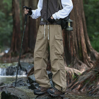 Men's Water-repellent Hiking Cargo Pants Breathable Fashion Cargo Pants Women Autumn Trousers Fishing Camping Casual Pants Male