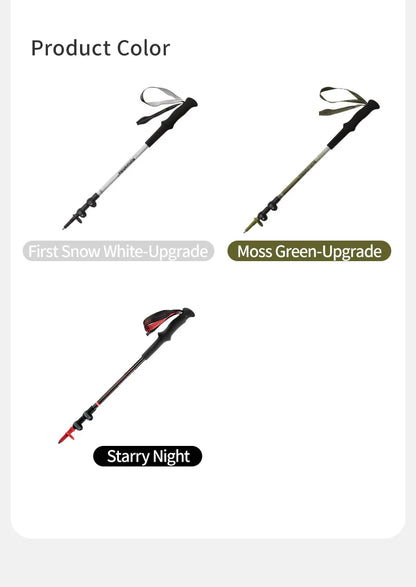 Naturehike Ultralight Carbon Fiber Trekking Poles Walking Sticks Hiking Canes Folding Aluminum Walking Pole Telescopic Sticks